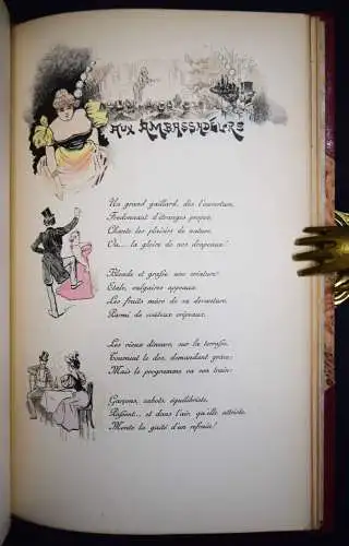 Sciama, Paris en sonnets - 1897 ART NOUVEAU JUGENDSTIL