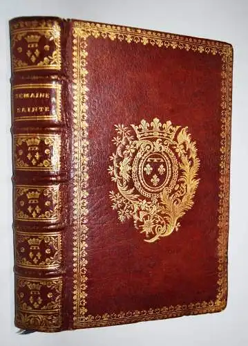 MAGNIFIQUE RELIURE MAROCAINE de la BIBLIOTHEQUE de Ludwig XV. - 1739 !