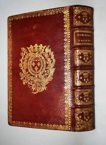 MAGNIFIQUE RELIURE MAROCAINE de la BIBLIOTHEQUE de Ludwig XV. - 1739 !