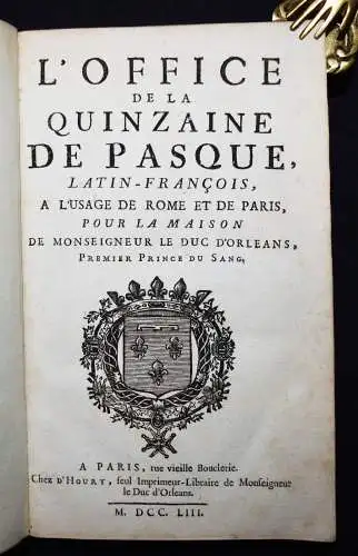 MAGNIFIQUE RELIURE MAROCAINE de la BIBLIOTHEQUE de Ludwig XV. - 1739 !