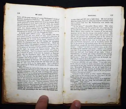 James, My aunt Pontypool. 3 PARTS IN 2 VOL. - 1836 FIRST AMARICAN EDITION