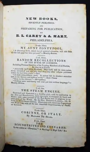 James, My aunt Pontypool. 3 PARTS IN 2 VOL. - 1836 FIRST AMARICAN EDITION