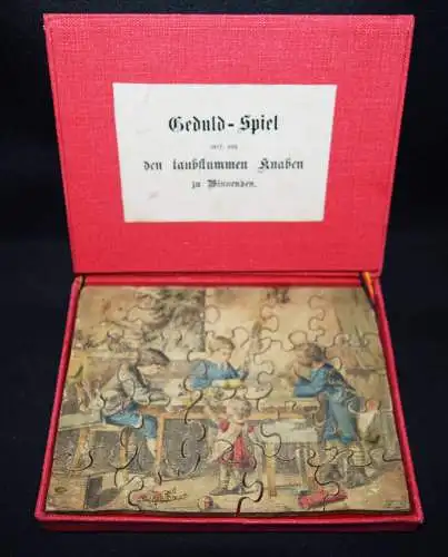 Lipps, Geduld-Spiel - PUZZLE um 1875 ORIG.-FARBLITHOGRAPHIERT