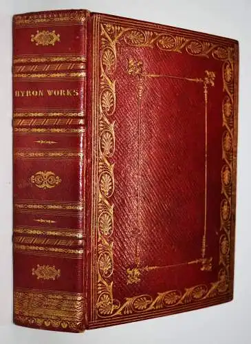 BIEDERMEIER-PRACHTEINBAND  um 1840. - Byron, Complete works. Galignani 1831