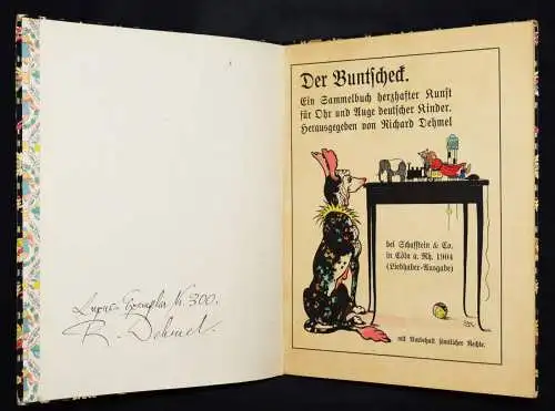 Signiert von Dehmel - Buntscheck - Vorzugsausgabe 1904 - Kreidolf - Freyhold