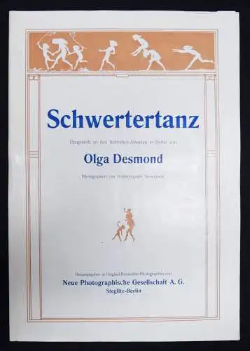 Widmungsexemplar - Desmond - Schwertertanz -  1908 - Orig.-Porträtphotographie