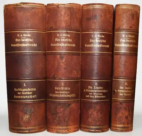 Gierke, Das deutsche Genossenschaftsrecht 1868-1913 RECHTSGESCHICHTE NATURRECHT