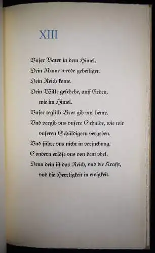 Das Gebet des Herrn. Herder Verag 1958 NUMMERIERT 1/50 PRESSENDRUCK TYPOGRAPHIE