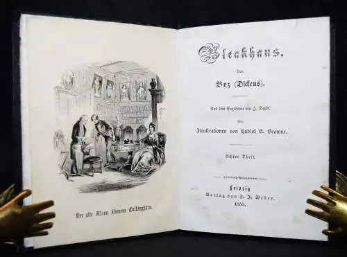 Dickens, Bleakhouse - 1852 ERSTE DEUTSCHE AUSGABE - Hablot K(night) Browne