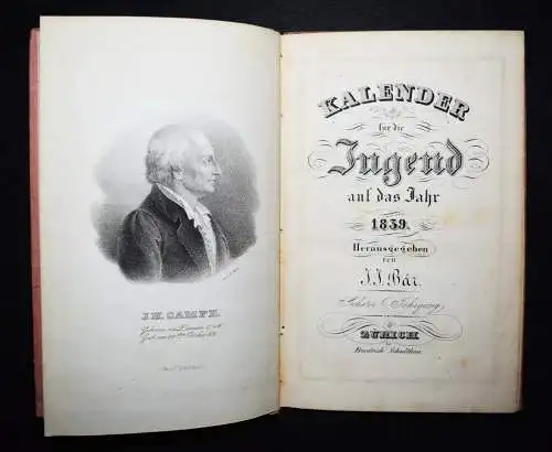 Kalender – Bär, Kalender für die Jugend auf das Jahr 1839 SCHWEIZ