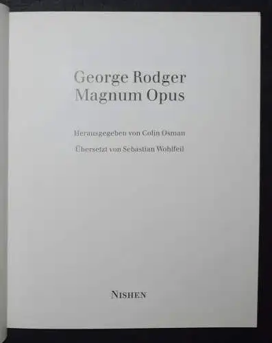 Rodger, Magnum opus ERSTE DEUTSCHE AUSGABE ISBN: 