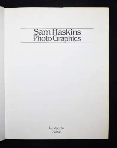 Haskins, Photo graphics SIGNIERT - ERSTE AUSGABE - AKTPHOTOGRAPHIE