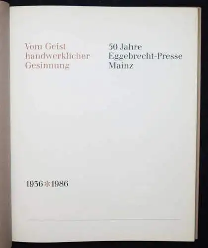 Halbey, Vom Geist handwerklicher Gesinnung NUMMERIERT 1/500 Ex. PRESSENDRUCK