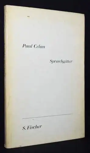 Celan, Paul. Sprachgitter. Fischer 1959 ERSTE AUSGABE - LYRIK GEDICHTE