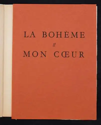 Carco, Francis. La Boheme et mon coeur 1943 SIGNIERT NUM 1/20  RADIERUNG MATISSE