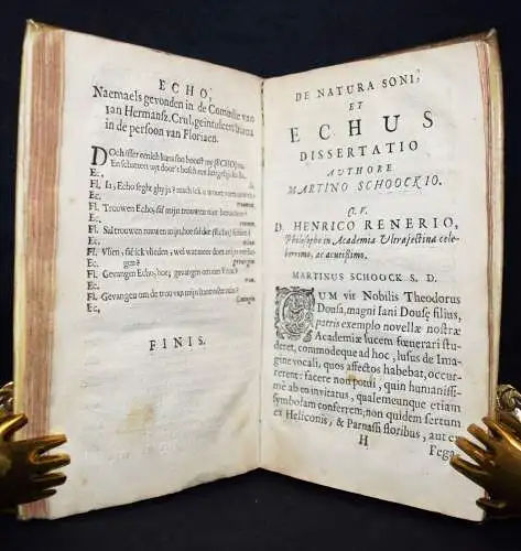 Schoock, Lusus imaginis iocosae 1638 ECHO AKUSTIK SCHALL ANTHOLOGIE  PHYSIK