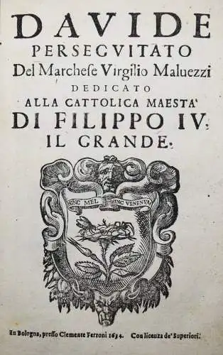 Malvezzi, Davide perseguitato - 1634 ENGLAND GREAT BRITAIN POLITIK SPANIEN