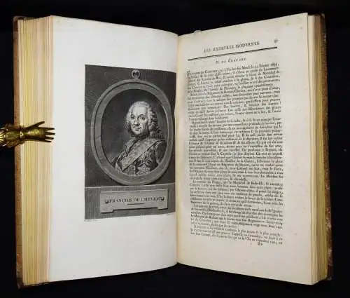 100 GROSSFORMATIGE KUPFERSTICH-PORTRAITS 1788 - Leroy, Les illustres modernes.