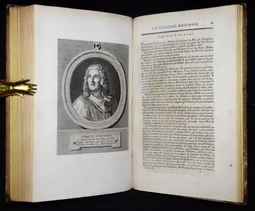 100 GROSSFORMATIGE KUPFERSTICH-PORTRAITS 1788 - Leroy, Les illustres modernes.