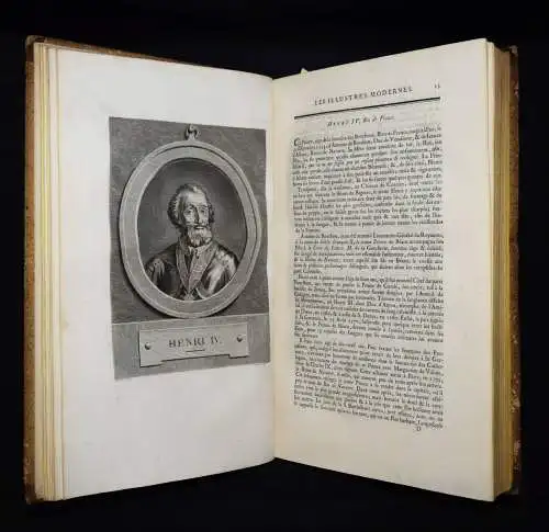 100 GROSSFORMATIGE KUPFERSTICH-PORTRAITS 1788 - Leroy, Les illustres modernes.