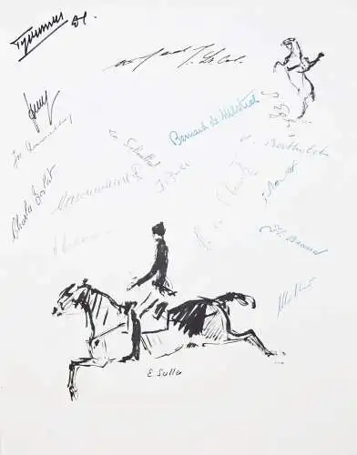 PFERDE - REITSPORT - SIGNIERT - NUMMERIERT - Weck, Messieurs à vos chevaux 