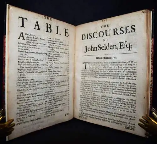 Selden, Table-talk. New York 1689 - POLITICS GREAT BRITAIN ENGLAND