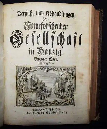 Abhandlungen der Naturforschenden Gesellschaft in Danzig 1747 PHYSIK ASTRONOMIE