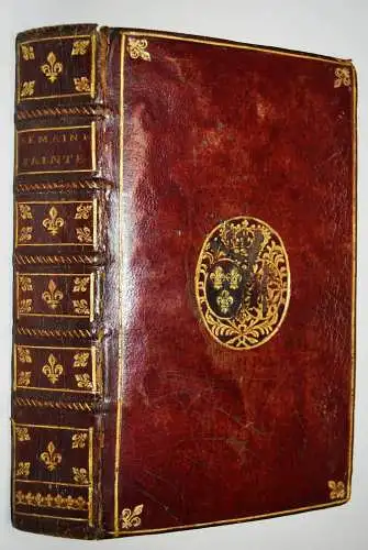 PRACHTVOLLER BAROCK-EINBAND 1729 Bibliothek MARIA KAROLINA LESZCZYNSKA