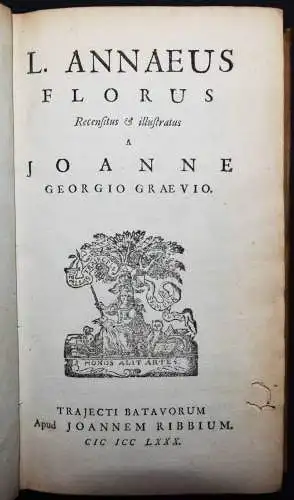 Florus, L. Annaeus Florus recensitus... J. G. Graevio 1680 ALTPHILOLOGIE