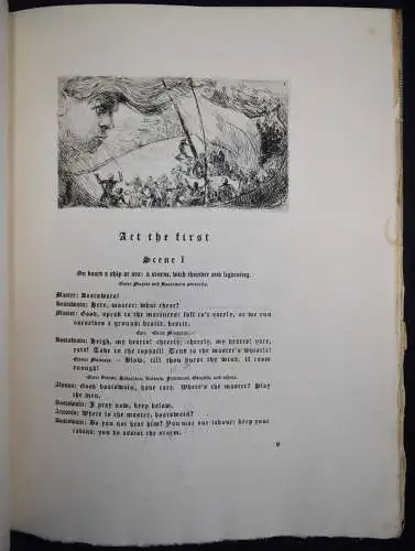 Shakespeare, The tempest 1921 SIGNIERT NUMMERIERT 1/205 PRESSENDRUCK