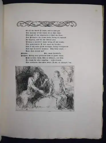 Shakespeare, The tempest 1921 SIGNIERT NUMMERIERT 1/205 PRESSENDRUCK
