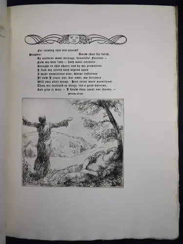 Shakespeare, The tempest 1921 SIGNIERT NUMMERIERT 1/205 PRESSENDRUCK