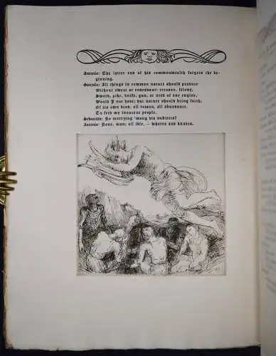 Shakespeare, The tempest 1921 SIGNIERT NUMMERIERT 1/205 PRESSENDRUCK