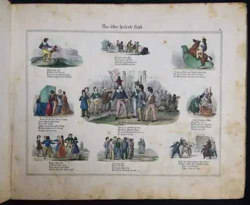 Bilderschatz aus dem Kinder- und Familienleben. BIEDERMEIER KINDERBUCH 1844