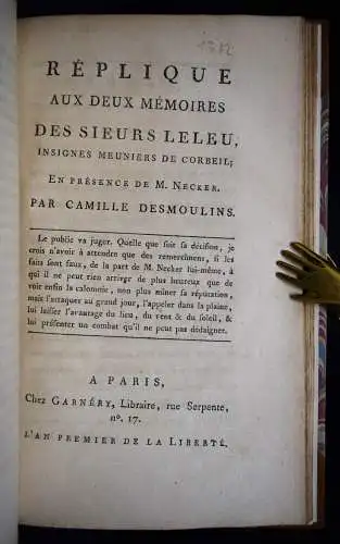 Desmoulins, Opuscules de l’an 1 de la liberte 1790 FRENCH REVOLUTION
