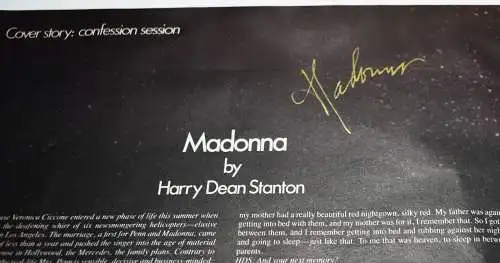 Madonna, Interview Picture Disc SIGNIERT VINYL SCHALLPLATTE