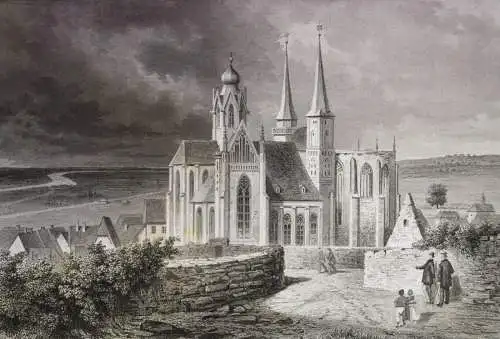 Horn. Der Rhein. Wiesbaden - 1875 - 36 STAHLSTICH-ANSICHTEN - PFALZ SAGEN