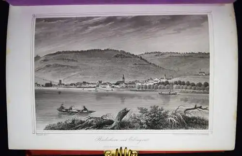 Horn. Der Rhein. Wiesbaden - 1875 - 36 STAHLSTICH-ANSICHTEN - PFALZ SAGEN