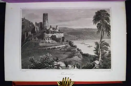 Horn. Der Rhein. Wiesbaden - 1875 - 36 STAHLSTICH-ANSICHTEN - PFALZ SAGEN