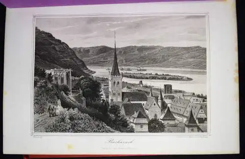 Horn. Der Rhein. Wiesbaden - 1875 - 36 STAHLSTICH-ANSICHTEN - PFALZ SAGEN