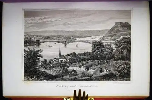 Horn. Der Rhein. Wiesbaden - 1875 - 36 STAHLSTICH-ANSICHTEN - PFALZ SAGEN