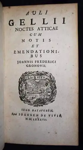 Gellius, Aulus. Noctes Atticae - 1687 RELIURE Derôme - BIBLIOTHEK HENRY HOUSSAYE