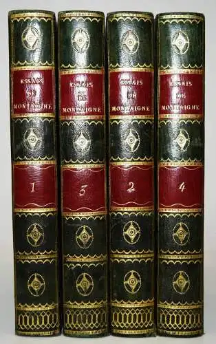 Montaigne, Essais - 1802 - TYPOGRAPHY Schönes Exemplar