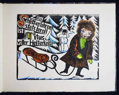 Felixmüller, Conrad. ABC 1925 NUM 1/100 EIGENHÄNDIG KOLORIERT u. SIGNIERT!