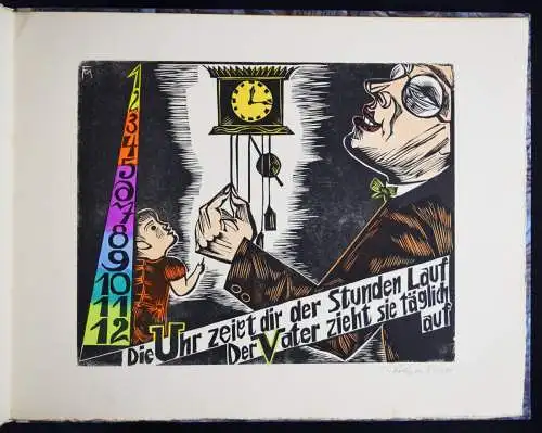 Felixmüller, Conrad. ABC 1925 NUM 1/100 EIGENHÄNDIG KOLORIERT u. SIGNIERT!