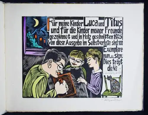 Felixmüller, Conrad. ABC 1925 NUM 1/100 EIGENHÄNDIG KOLORIERT u. SIGNIERT!