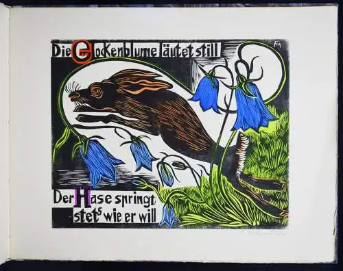 Felixmüller, Conrad. ABC 1925 NUM 1/100 EIGENHÄNDIG KOLORIERT u. SIGNIERT!