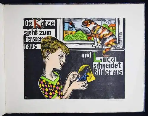 Felixmüller, Conrad. ABC 1925 NUM 1/100 EIGENHÄNDIG KOLORIERT u. SIGNIERT!