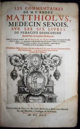 Matthioli, Les commentaires 1642 FOLIO-KRÄUTERBUCH KREUTERBUCH KREUTTERBUCH