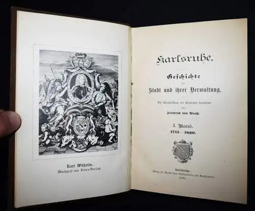 Weech. Karlsruhe 1895-1904 BADEN-WÜRTTEMBERG BADENIA ORTSGESCHICHTE